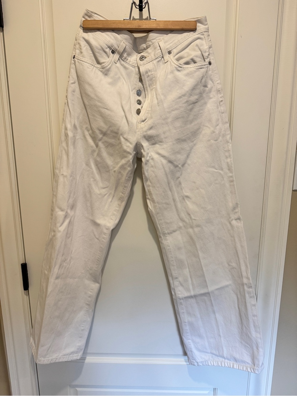 Citizens Of Humanity Annina White Straight Leg Jeans